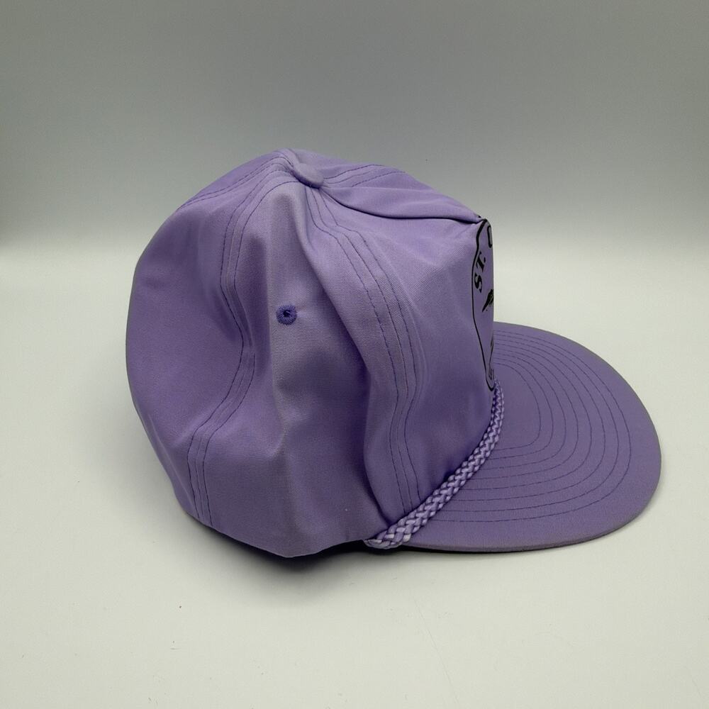 Vintage Hat St. Croix U.S. Virgin Islands 90s Resort Cap w/ Rope Purple - Picture 3 of 7